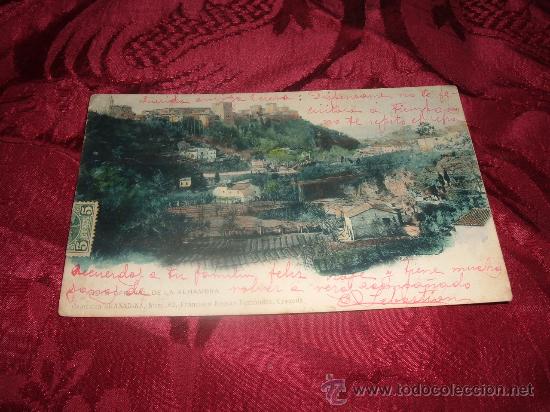 Postales: vista general de la alhambra,coleccion granadina n&ordm;62 francisco roman fernandez-granada 4 dic 1902