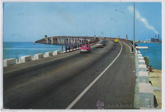 Postales: TARJETA POSTAL PUENTE JOSE LEON DE CARRANZA CADIZ