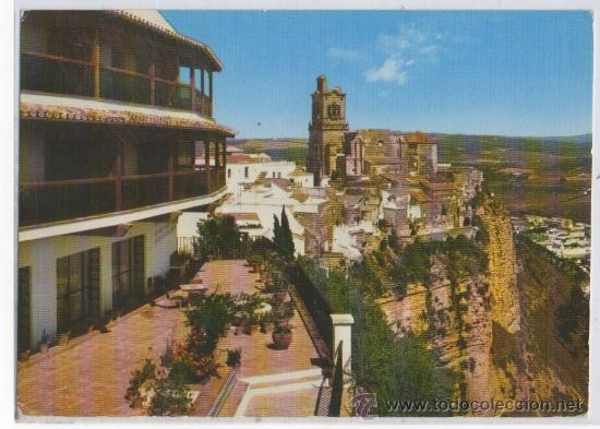 Postales: TARJETA POSTAL DE ARCOS DE LA FRONTERA VISTA DESDE LA TERRAZA DEL PARADOR NACIONAL CADIZ