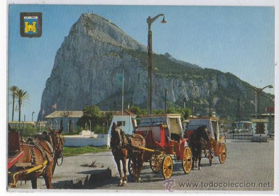 Postales: TARJETA POSTAL DE LA LINEA DE LA CONCEPCION VISTA DEL PE&Ntilde;ON DE GIBRALTAR CADIZ