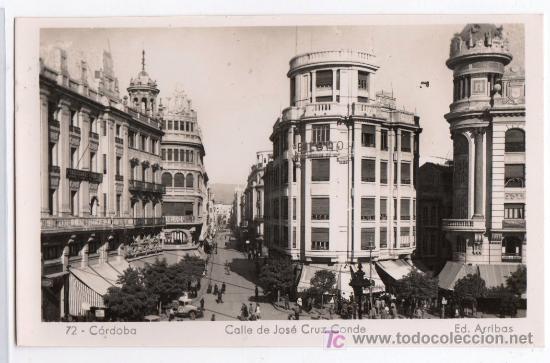 Cartoline: TARJETA POSTAL DE CORDOBA N&ordm; 72. CALLE DE JOSE CRUZ CONDE. ED. ARRIBAS