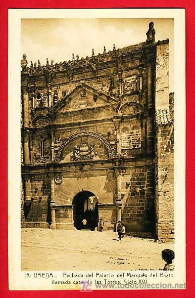 Postales: UBEDA, JAEN, FACHADA DEL PALACIO DEL MARQUES DEL BASTO LLAMADA CASA DE LAS TORRES,   P29114