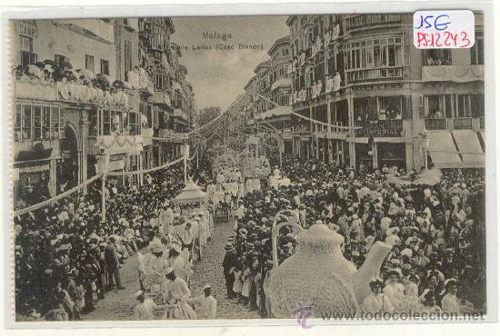 Postales: (PS-12243)POSTAL DE MALAGA-CALLE LARIOS-COSO BLANCO