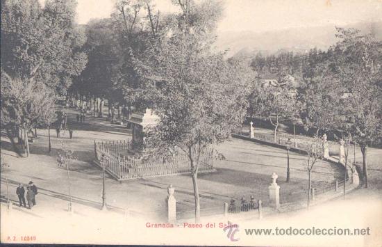 Postales: GRANADA- PASEO DEL SAL&Oacute;N