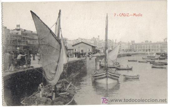 Postales: CADIZ, EL MUELLE - Foto 1