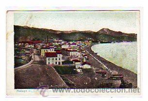 Postales: Malaga.La Malagueta y Playa . Reverso dividido. Sin circular.