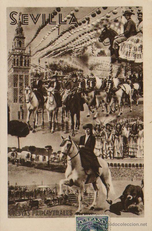 Cartoline: POSTAL ANTIGUA DE SEVILLA. FIESTAS DE PRIMAVERALES. P-ANSE-304