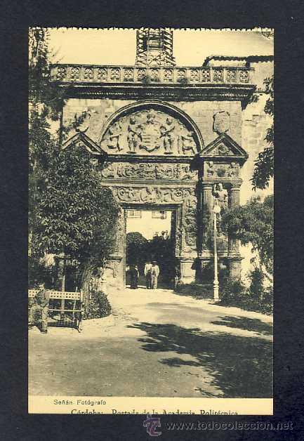 Postkarten: Postal de CORDOBA: Portada de la Academia Politecnica (Se&ntilde;an, fototip.Hauser y Menet)