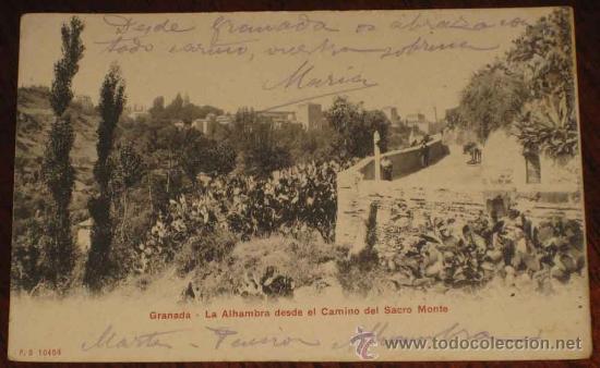 Postales: ANTIGUA POSTAL DE GRANADA - LA ALHAMBRA - CIRCULADA. - Foto 1