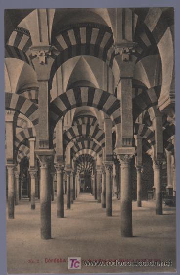 Postkarten: TARJETA POSTAL DE CORDOBA. INTERIOR DE LA MEZQUITA. GALERIA DE COLUMNAS. 2.
