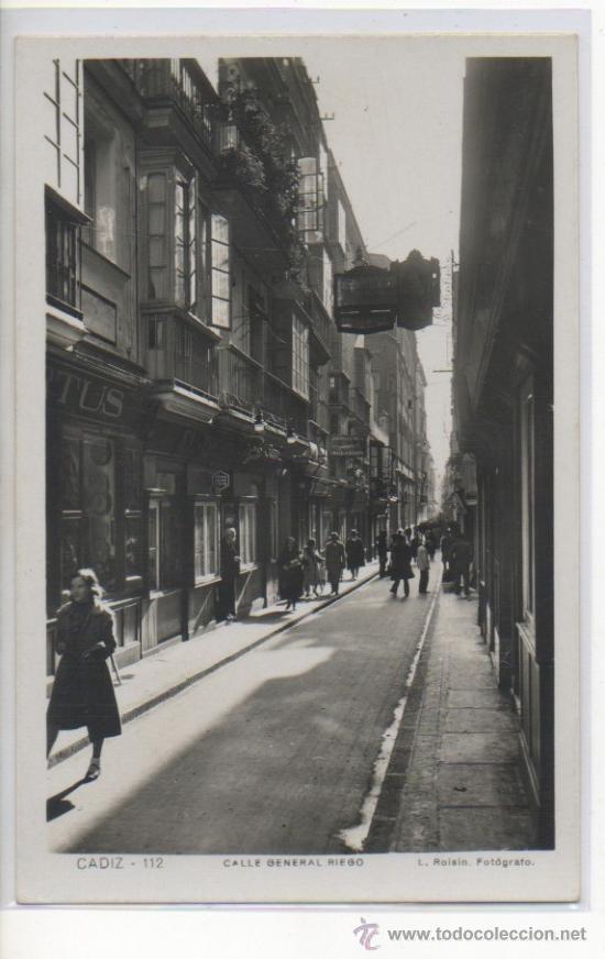Postales: TARJETA POSTAL CALLE GENERAL RIEGO CADIZ