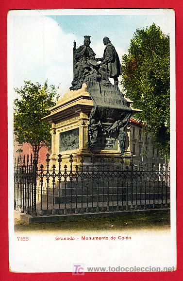 Postales: GRANADA, MONUMENTO DE COLON,   P30265 - Foto 1