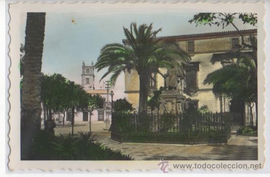 Postales: TARJETA POSTAL DE JEREZ DE FRONTERA MONUMENTO AL MARQUES DE CASA DOMECQ CADIZ