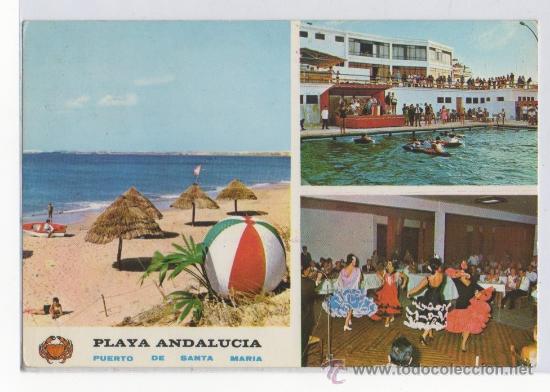 Postales: TARJETA POSTAL DE PUERTO DE SANTA MARIA HOTEL PLAYA ANDALUCIA CADIZ