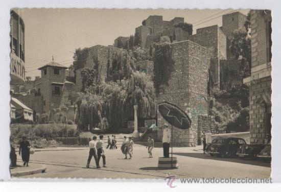 Postales: TARJETA POSTAL PLAZA DE LA ADUANA Y  ALCAZABA MALAGA GUARDIA URBANO
