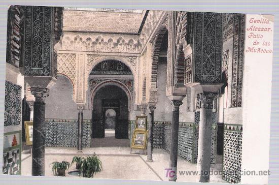 Cartes Postales: Sevilla.- Alcazar - Patio de las Mu&ntilde;ecas. Tom&aacute;s Sanz n&ordm; 102. Anterior a 1906.