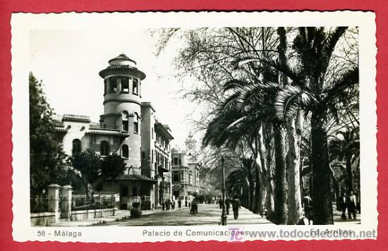 Postales: MALAGA, PALACIO DE COMUNICACIONES,   P40975