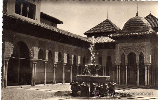 Postales: POSTAL FOTOGRAFICA.GRANADA,LA ALHAMBRA-PATIO DE LOS LEONES.HIJOS DE GALLEGOS.SIN CIRCULAR.