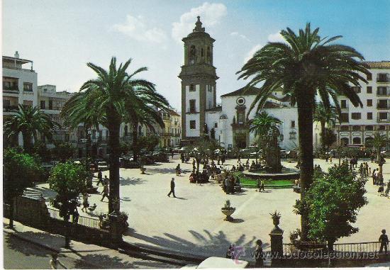 Postales: POSTAL ALGECIRAS.PLAZA ALTA AL FONDO IGLESIA