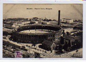 Postales: Malaga. Plaza de Toros y Malagueta. Edici&oacute;n d.C. H. Sin circular.