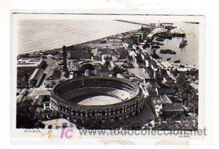 Postales: Malaga. 22. Ed. Papeler&iacute;a Alvarez. Plaza de toros y Malagueta. Circulada. 1935.