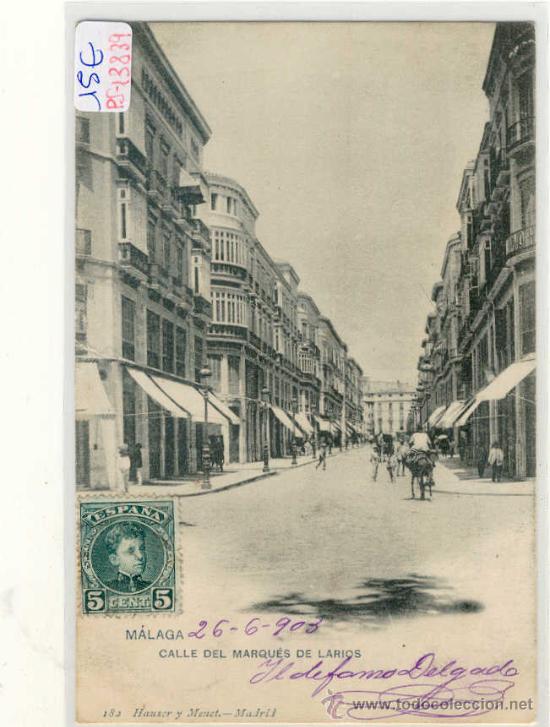 Postales: (PS-13839)POSTAL DE MALAGA-CALLE DEL MARQUES DE LARIOS
