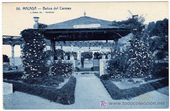 Postales: BONITA POSTAL - MALAGA - BA&Ntilde;OS DEL CARMEN