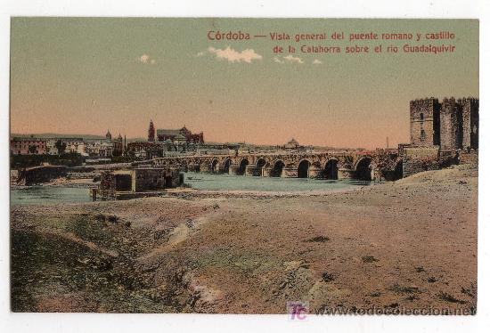 Postais: TARJETA POSTAL DE CORDOBA. VISTA GENERAL DEL PUENTE ROMANO Y CASTILLO. EDICION A. FRAGERO