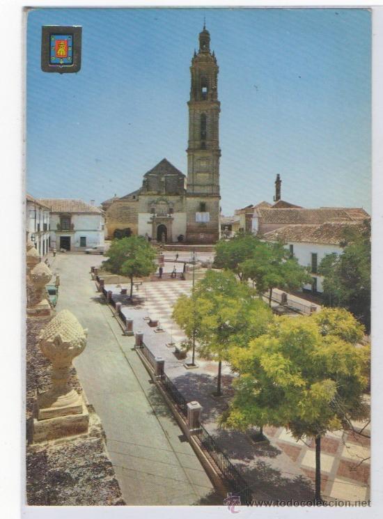 Postales: TARJETA POSTAL DE BUJALANCE PLAZA DE SANTA ANA Y PARROQUIA DE LA ASUNCION CORDOBA