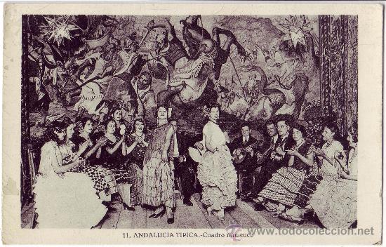 Postales: Andaluc&iacute;a t&iacute;pica - Cuadro Flamenco. Postal fotogr&aacute;fica. Editor desconocido. No circulada (A&ntilde;os 30)