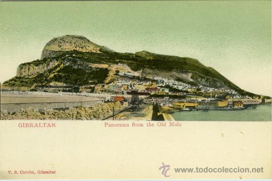 Postales: POSTAL GIBRALTAR PANORAMA FROM THE OLD MOLE - Foto 1