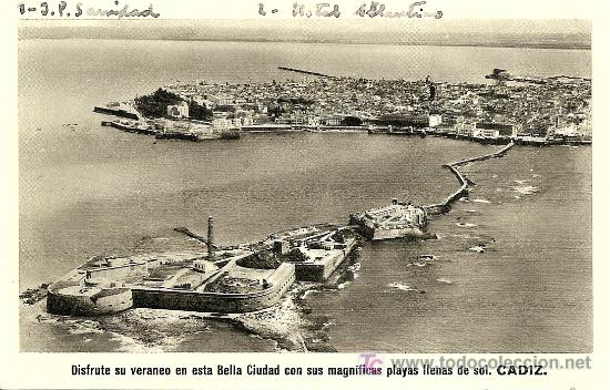 Postales: CADIZ - VISTA DEL PUERTO (1954)