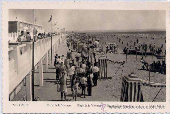 Postales: C&Aacute;DIZ.-PLAYA DE LA VICTORIA