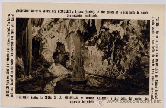 Postales: ARACENA(HUELVA).-GRUTA DE LAS MARAVILLAS