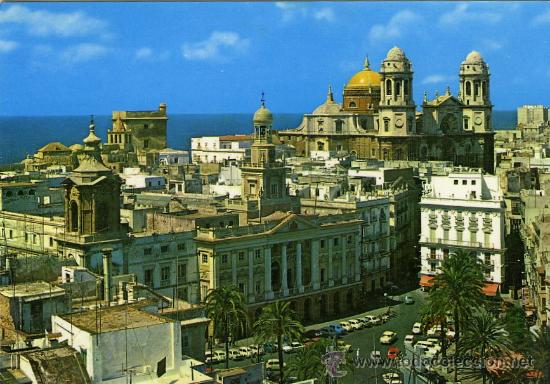 Postales: POSTAL CADIZ PLAZA DE SAN JUAN DE DIOS AYUNTAMIENTO Y CATEDRAL