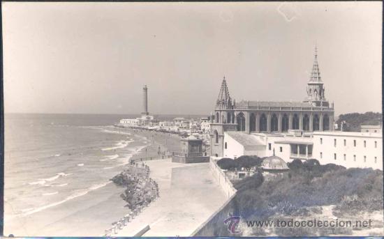 Postales: CHIPIONA(C&Aacute;DIZ).-SANTUARIO Y PLAYA DE REGLA
