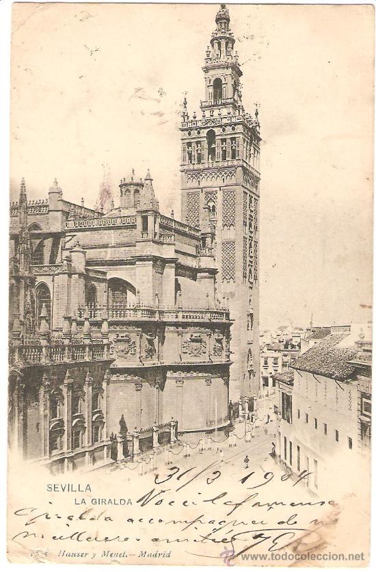 Postales: SEVILLA. GIRALDA. HAUSER Y MENET - Foto 1