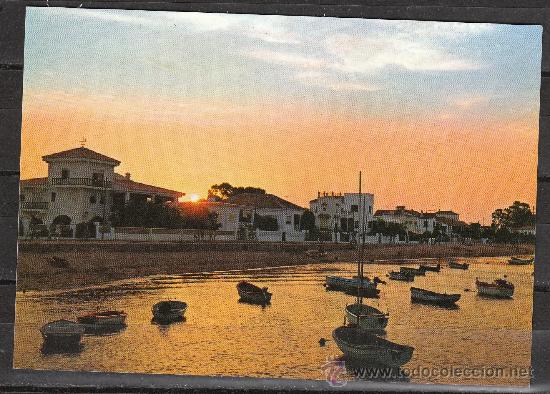 Postales: 1 PUNTA UMBRIA. PUESTA DE SOL EN LA R&Iacute;A