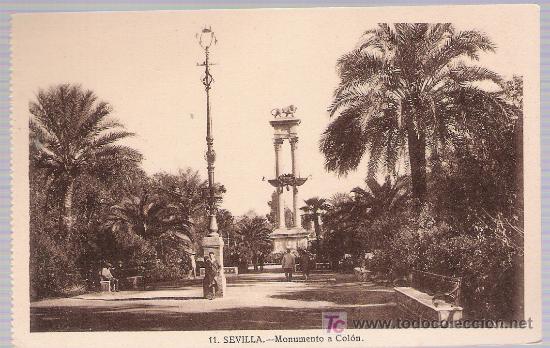 Postales: Sevilla.- Monumento a Col&oacute;n. - Foto 1