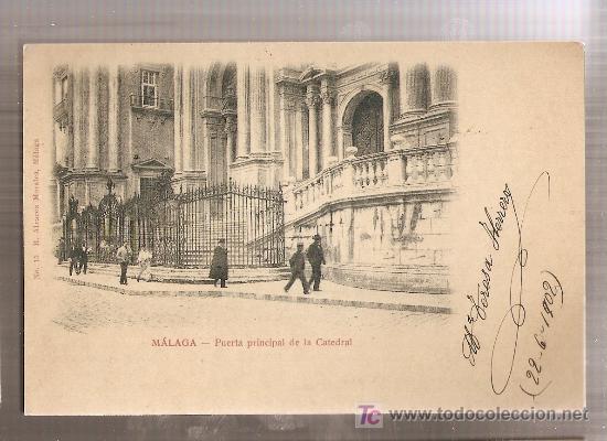 Postales: M&aacute;laga, puerta principal de la Catedral - Foto 1
