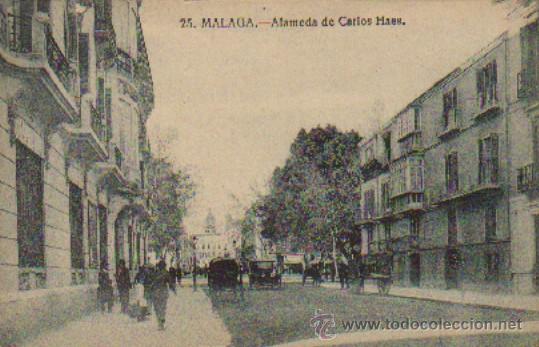 Postales: POSTAL ANTIGUA DE MALAGA. N&ordm; 25. ALAMEDA DE CARLOS HAES.  P-ANMA-007
