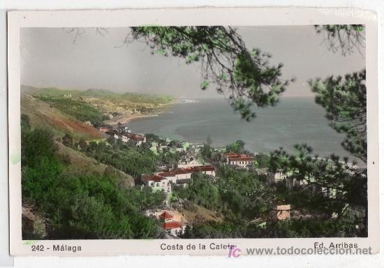 Cartoline: TARJETA POSTAL DE MALAGA N&ordm; 242. COSTA DE LA CALETA. EDICIONES ARRIBAS