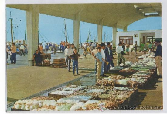 Postales: TARJETA POSTAL DE SANLUCAR DE BARRAMEDA BONANZA LONJA MARINERA EXPOSICION DE PESCA CADIZ