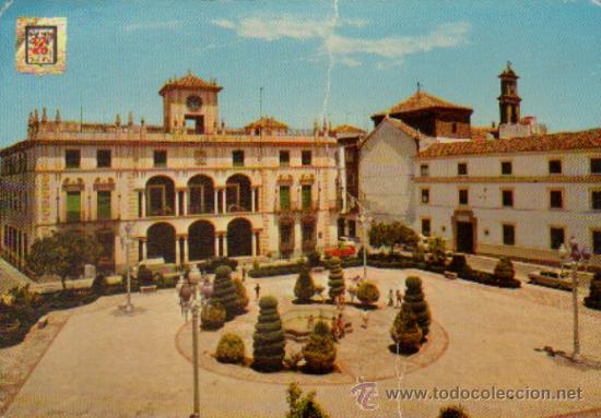 Postkarten: POSTAL DE PRIEGO DE CORDOBA. N&ordm; 14. PLAZA CALVO SOTELO Y AYUNTAMIENTO. P-ANCOR-075