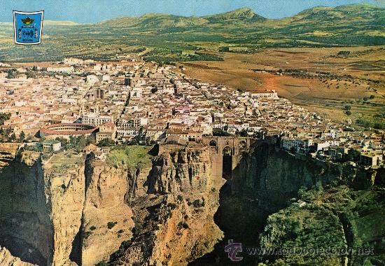 Postales: POSTAL ESCRITA SIN CIRCULAR DE RONDA,MALAGA CSTA DEL SOL.VISTA PARCIAL Y TAJO