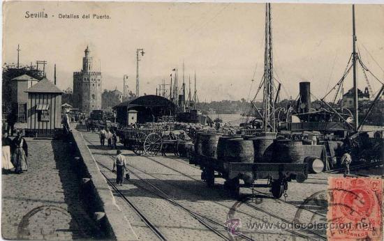 Postales: SEVILLA.-DETALLE DEL PUERTO