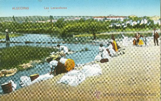 Cartoline: ALGECIRAS. LAS LAVANDERAS. HACIA 1905.