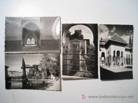 Postales: GRANADA: LA ALHAMBRA - LOTE 4 POSTALES - Foto 1