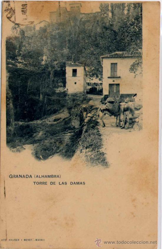 Postales: GRANADA.-ALHAMBRA.-TORRE DE LAS DAMAS - Foto 1