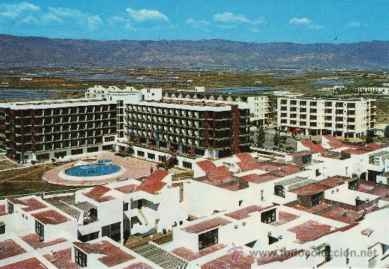 Postais: roquetas de mar almeria- costa del sol -hotel alis/centro comercial - ed. zerkowitz-n&ordm; 135 -a&ntilde;o 1975